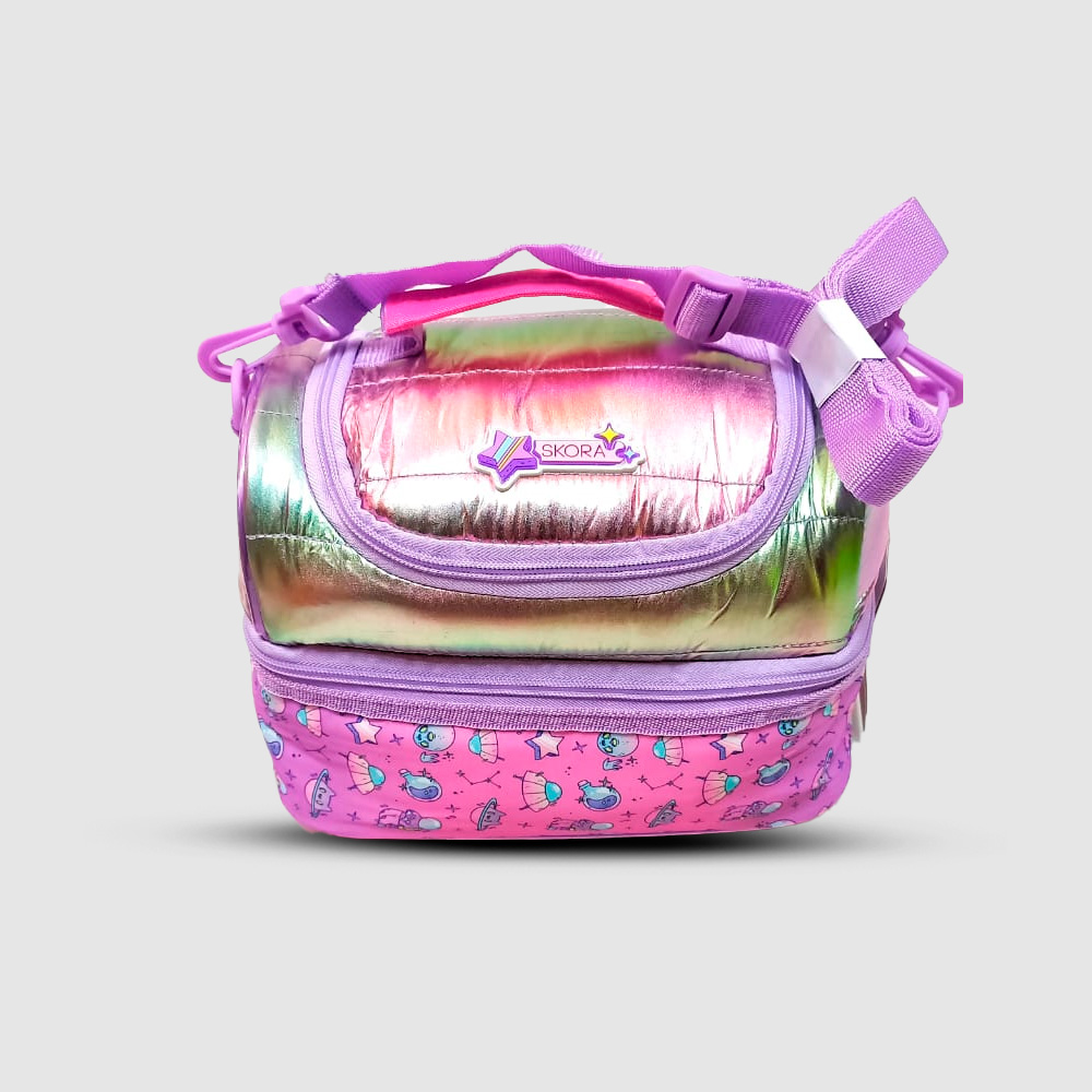 Lunchera Think Happy Shine Estampada Color Rosado para Niñas